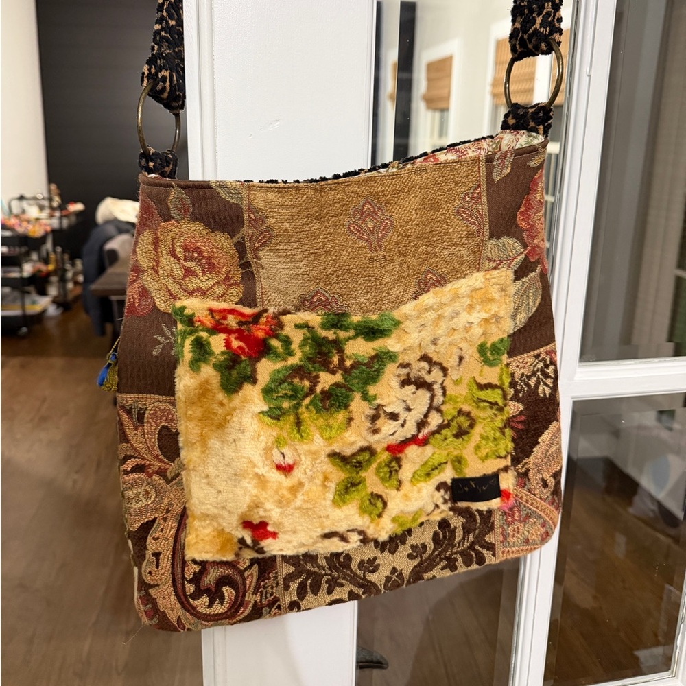 Floral Patchwork Shoulder Bag